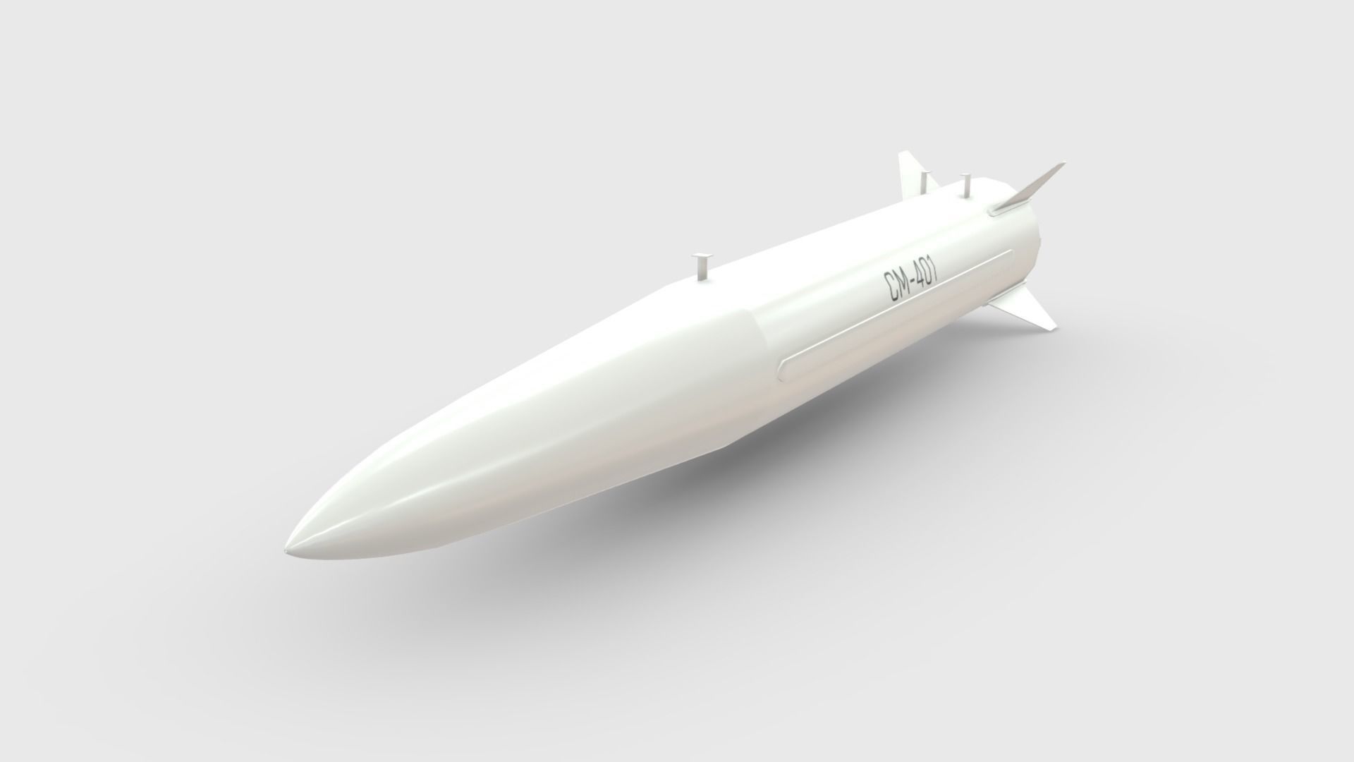 CM-401 Chinese Anti-Ship Ballistic Missile Optimized Low-poly 3D model_4