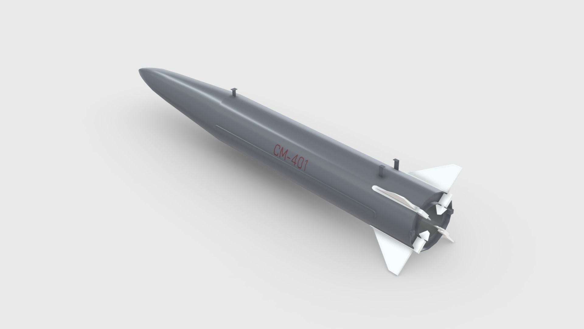 CM-401 Chinese Anti-Ship Ballistic Missile Optimized Low-poly 3D model_7