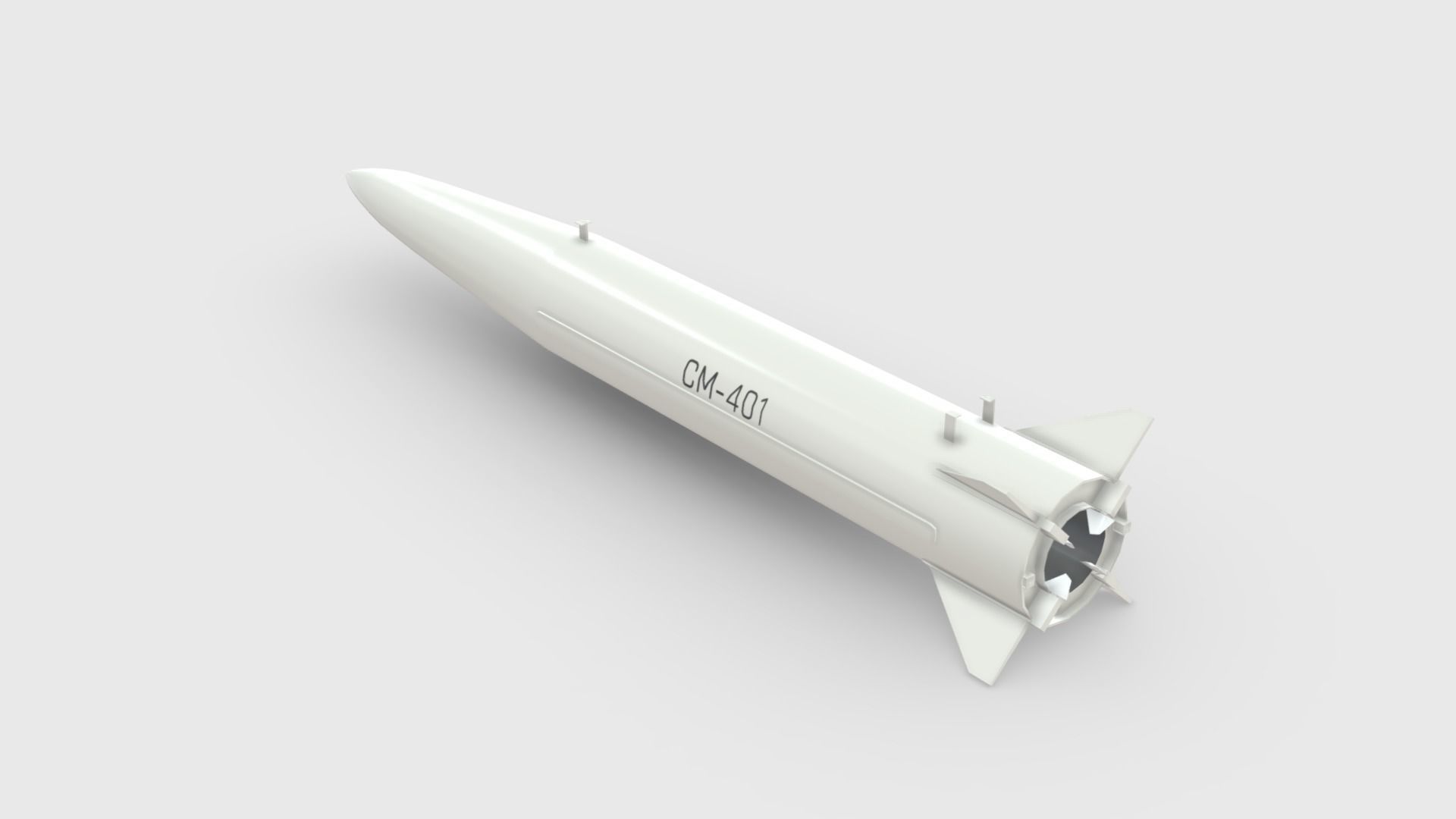 CM-401 Chinese Anti-Ship Ballistic Missile Optimized Low-poly 3D model_5