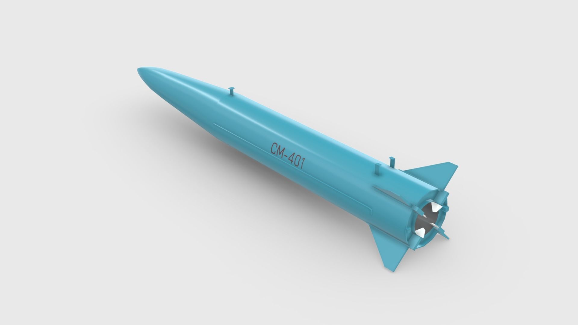 CM-401 Chinese Anti-Ship Ballistic Missile Optimized Low-poly 3D model_6