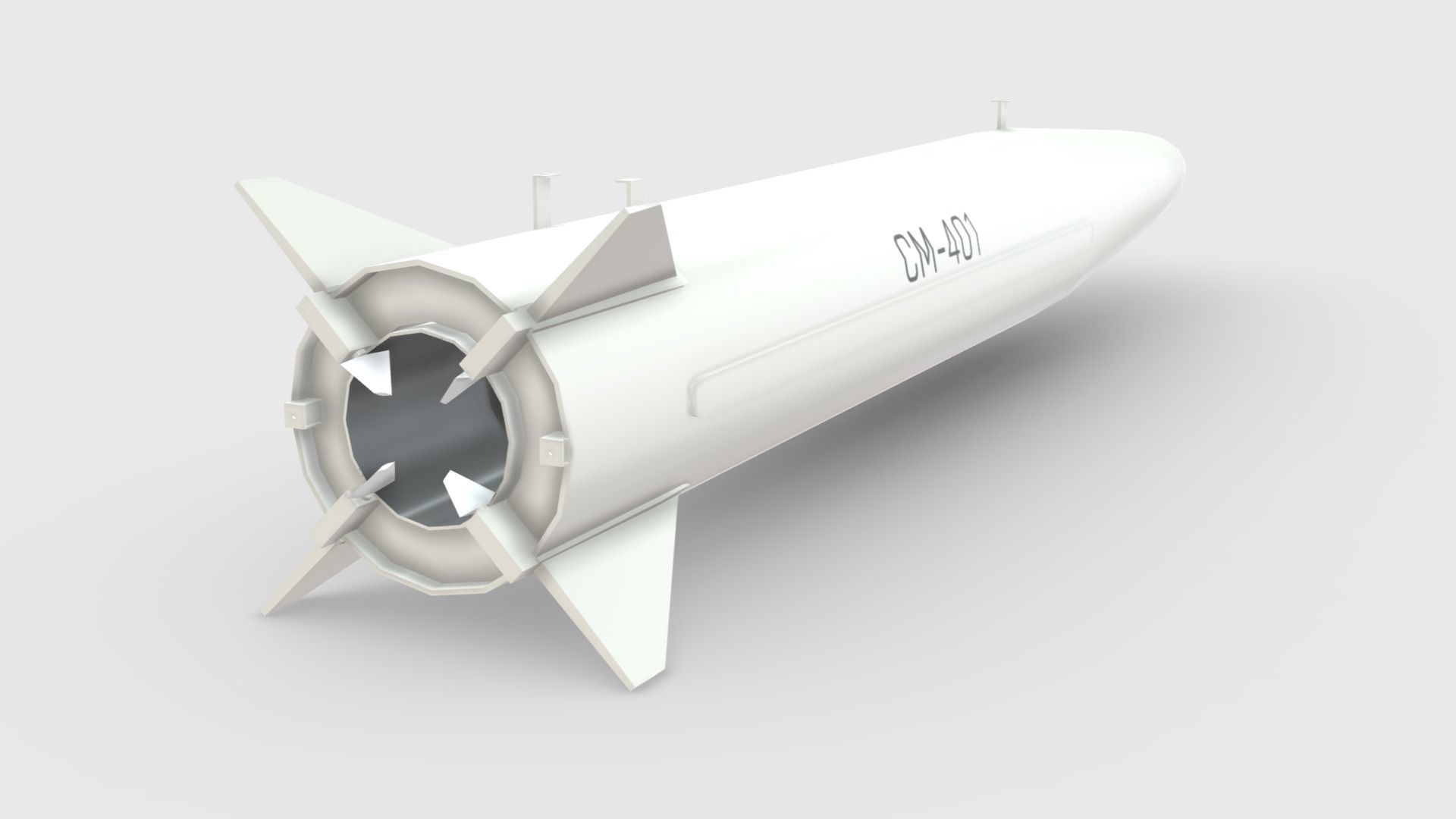 CM-401 Chinese Anti-Ship Ballistic Missile Optimized Low-poly 3D model_1