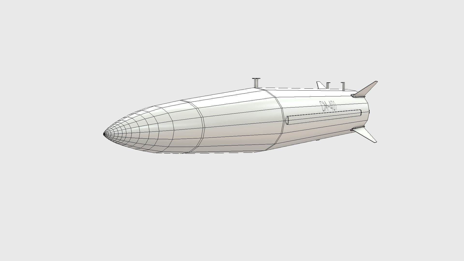 CM-401 Chinese Anti-Ship Ballistic Missile Optimized Low-poly 3D model_8