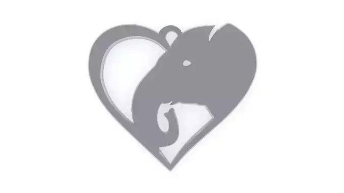 Elephant Pendant Silver