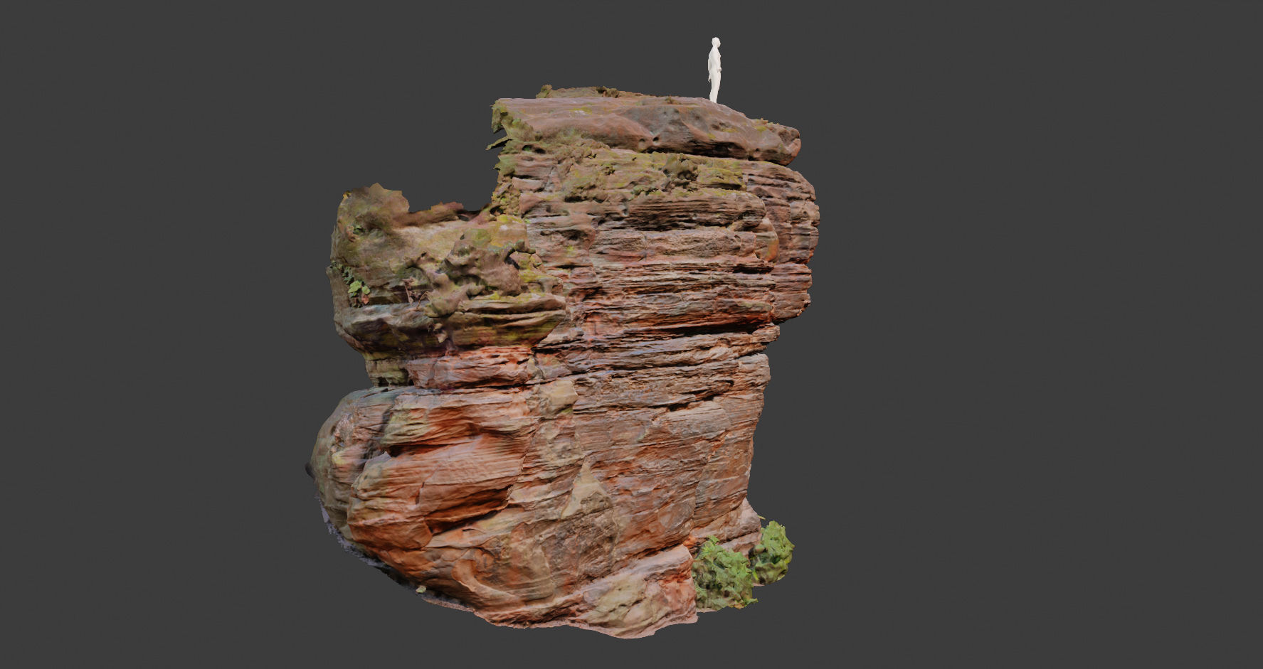 PBR Rocks Stone Forest Cliff Big Drone scan 3D model_5