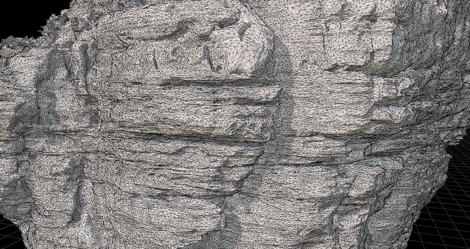 PBR Rocks Stone Forest Cliff Big Drone scan 3D model_3