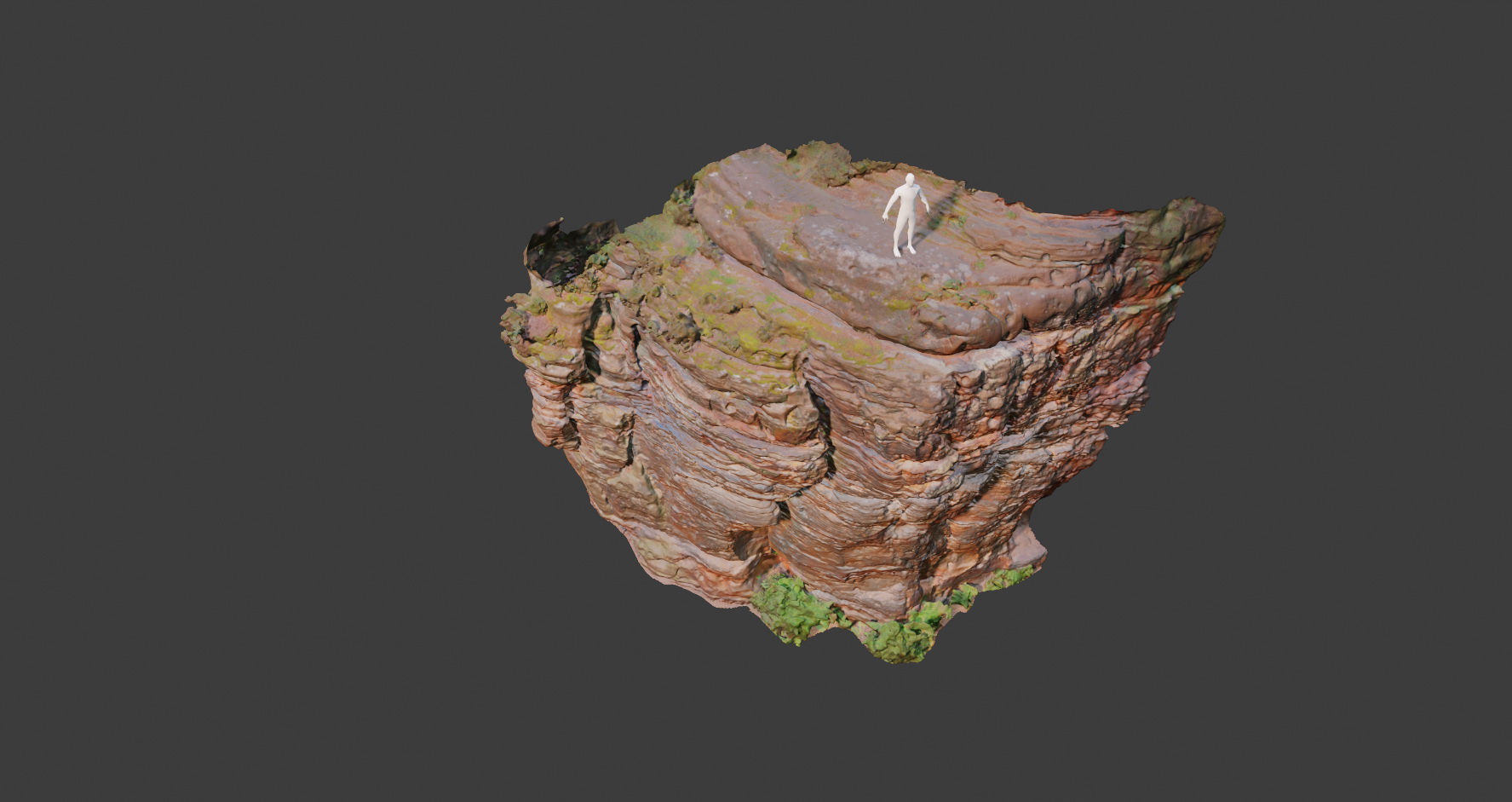 PBR Rocks Stone Forest Cliff Big Drone scan 3D model_7