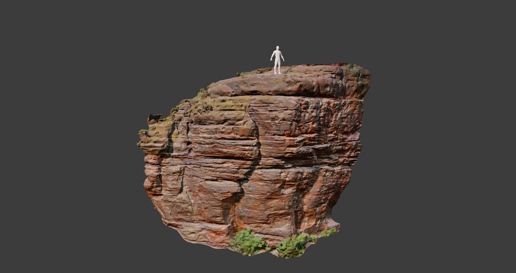 PBR Rocks Stone Forest Cliff Big Drone scan 3D model_14