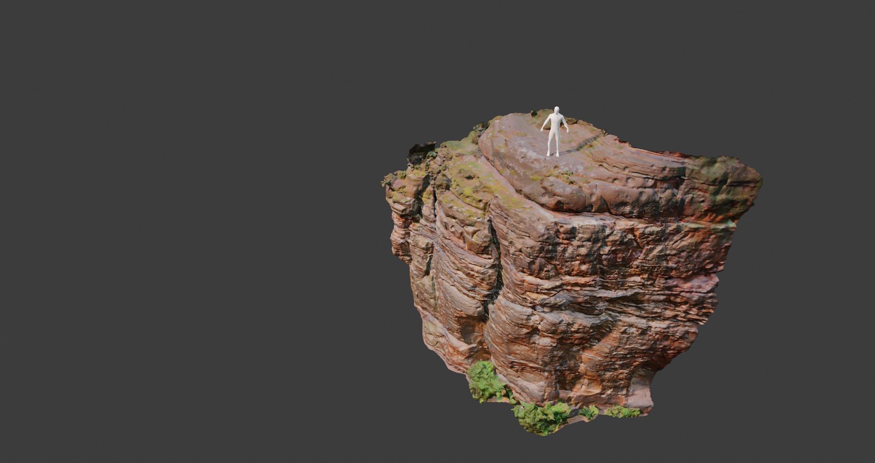 PBR Rocks Stone Forest Cliff Big Drone scan 3D model_8