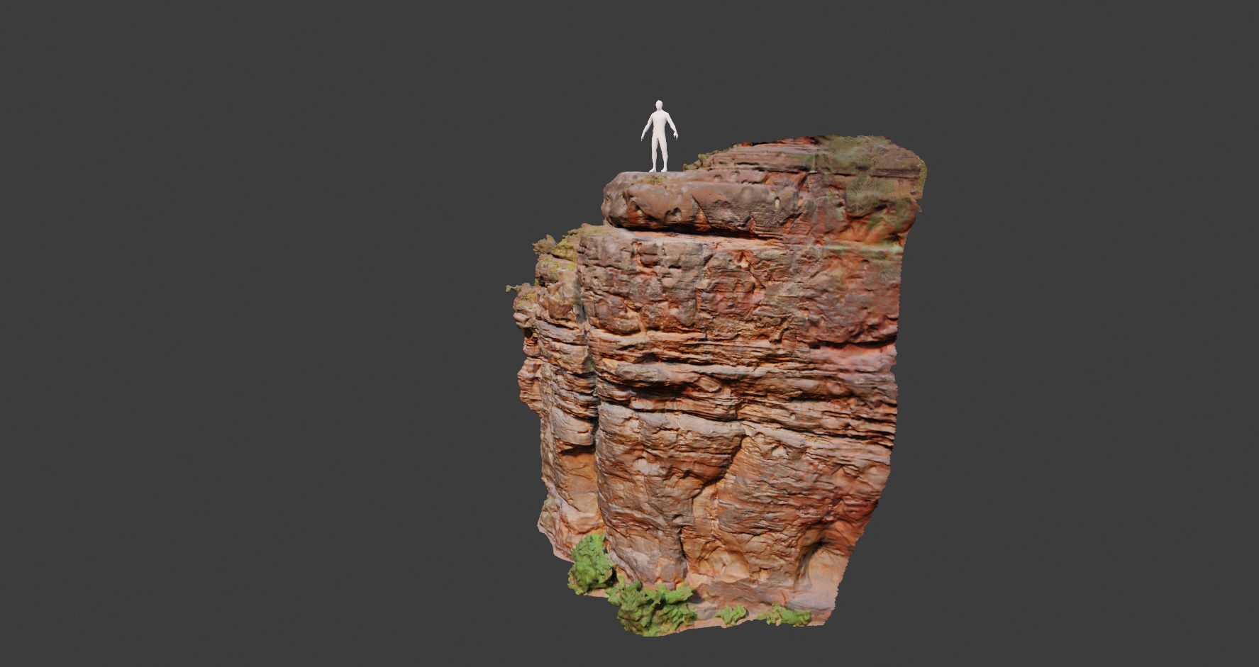 PBR Rocks Stone Forest Cliff Big Drone scan 3D model_9