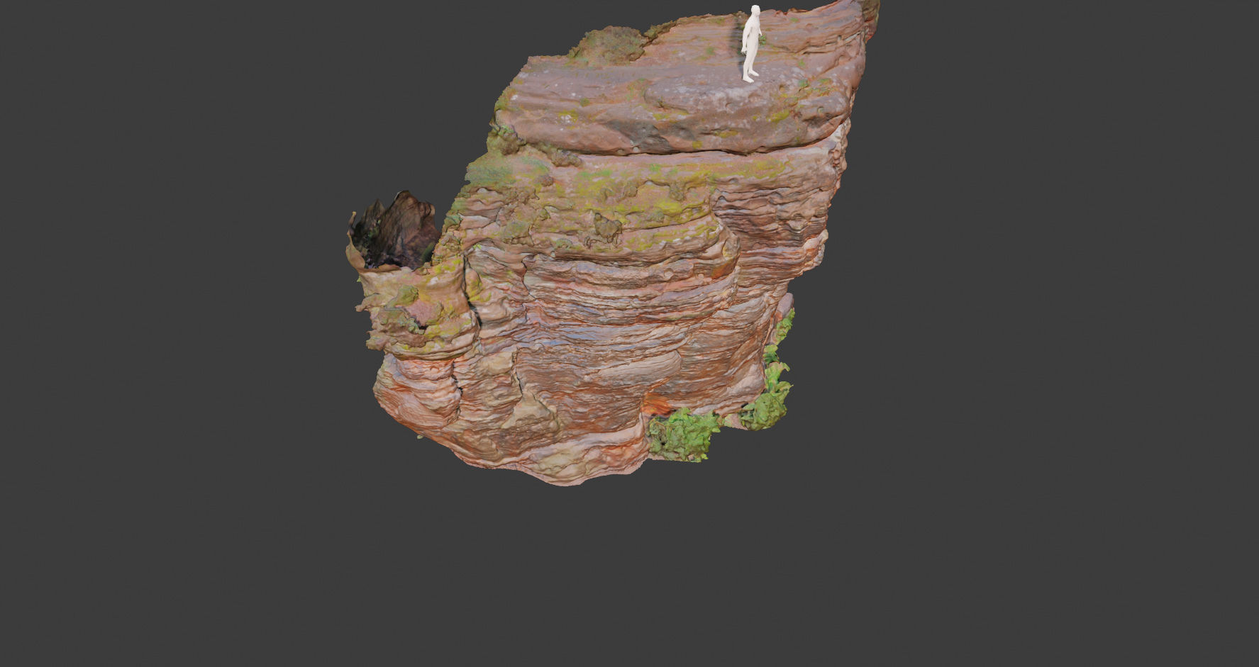 PBR Rocks Stone Forest Cliff Big Drone scan 3D model_6