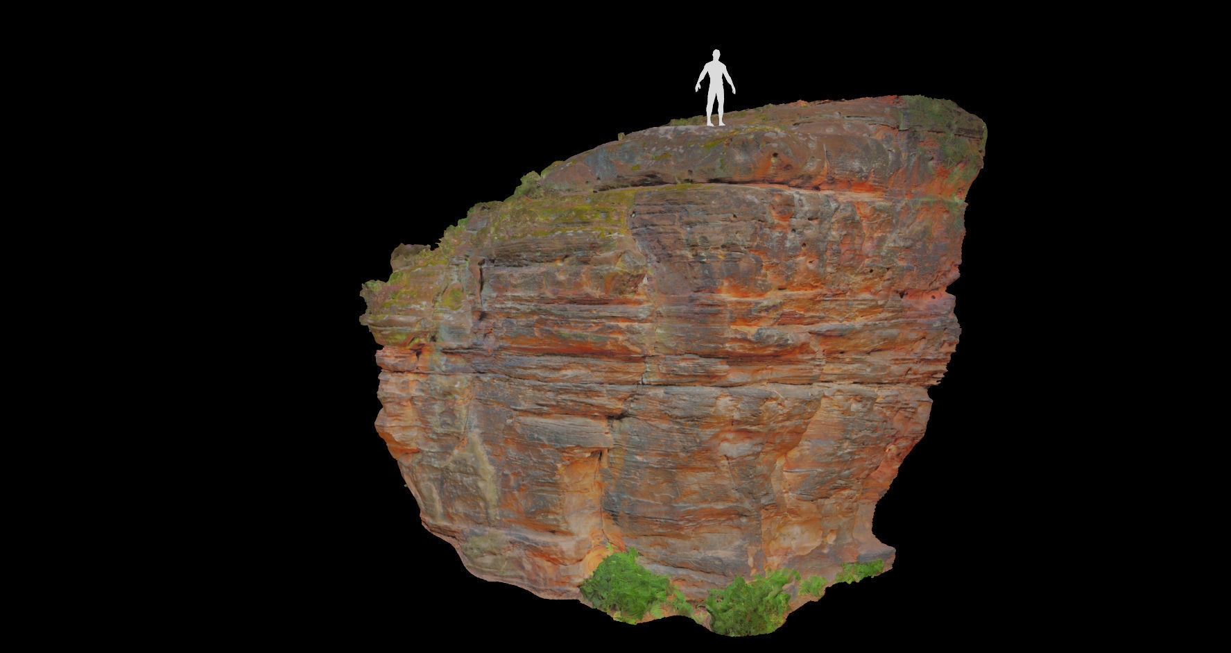 PBR Rocks Stone Forest Cliff Big Drone scan 3D model_4