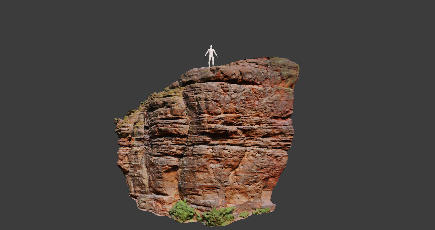 PBR Rocks Stone Forest Cliff Big Drone scan 3D model_10
