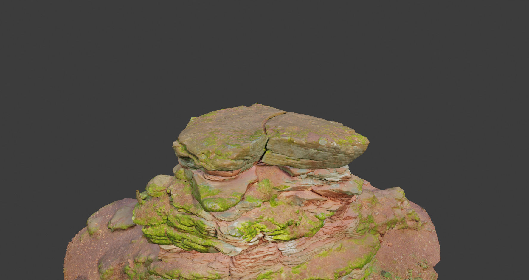 PBR Rocks Stone Forest Cliff Big Drone scan 3D model_18