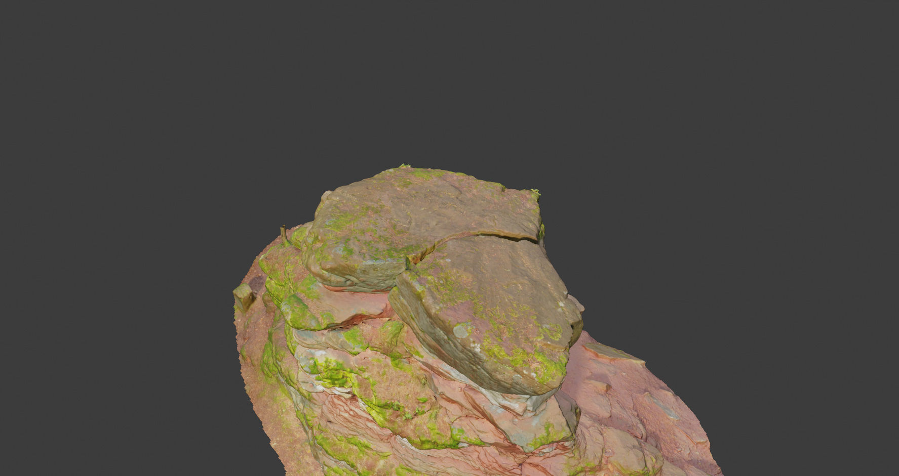 PBR Rocks Stone Forest Cliff Big Drone scan 3D model_19