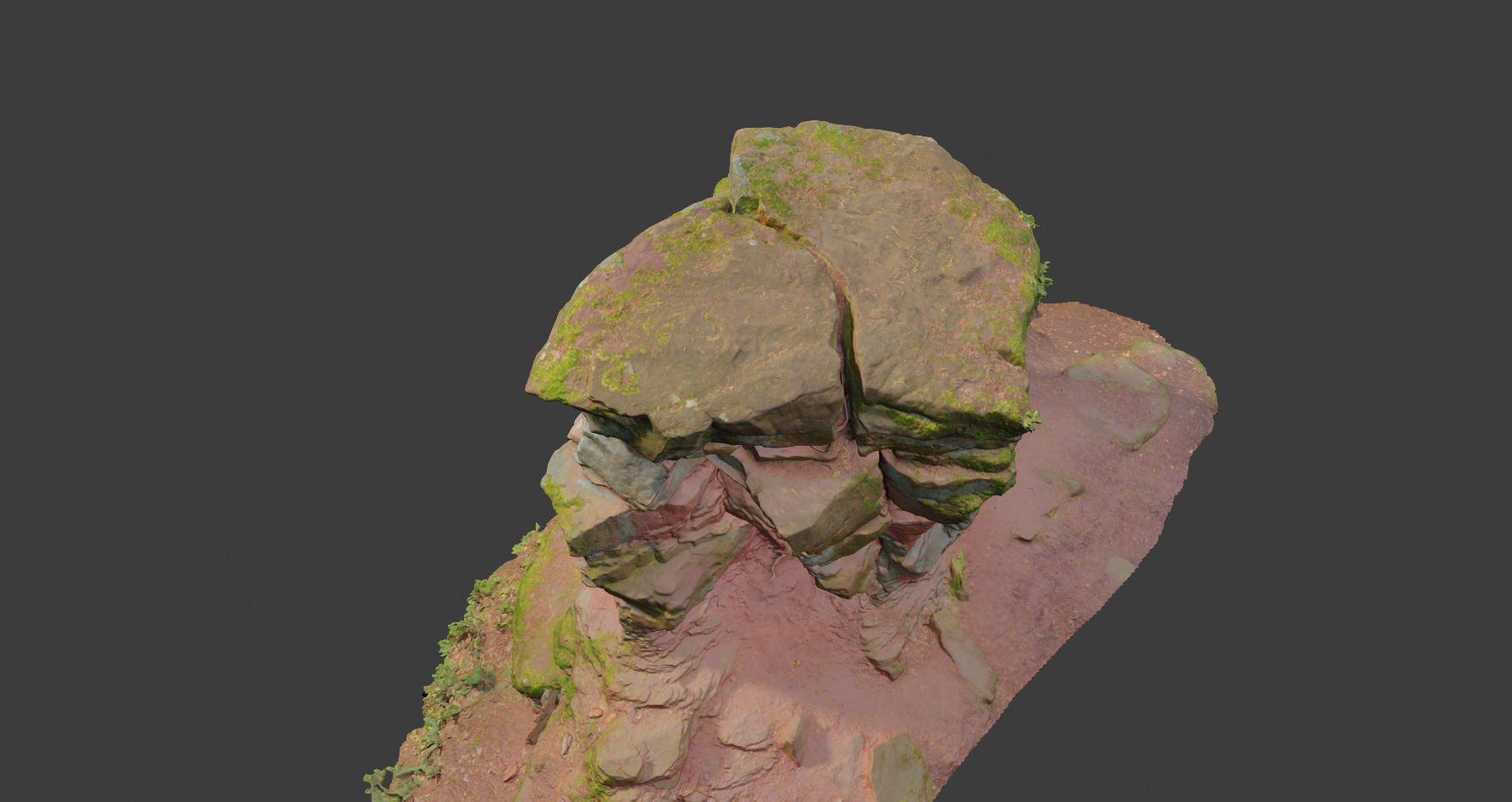 PBR Rocks Stone Forest Cliff Big Drone scan 3D model_20