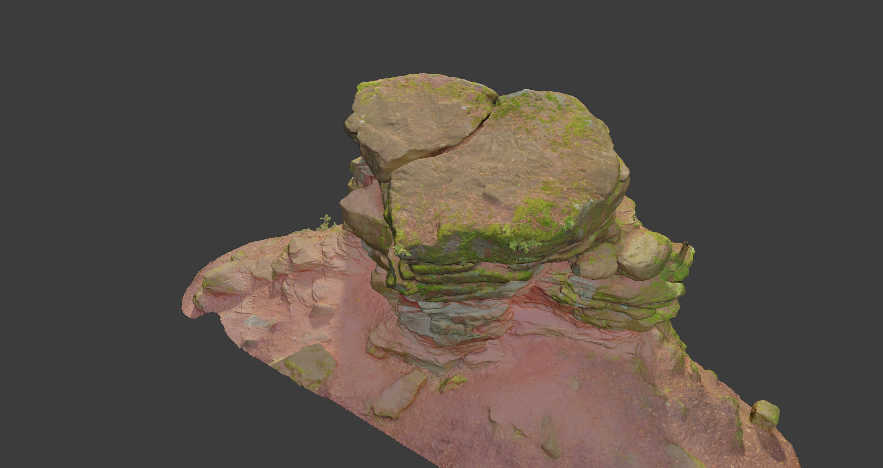 PBR Rocks Stone Forest Cliff Big Drone scan 3D model_21