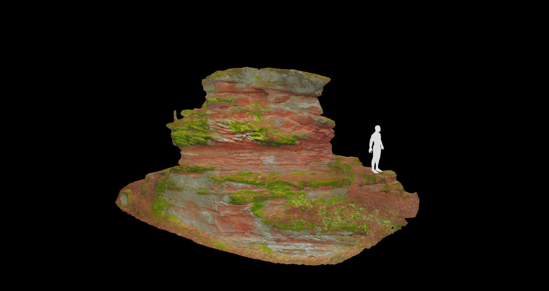 PBR Rocks Stone Forest Cliff Big Drone scan 3D model_3
