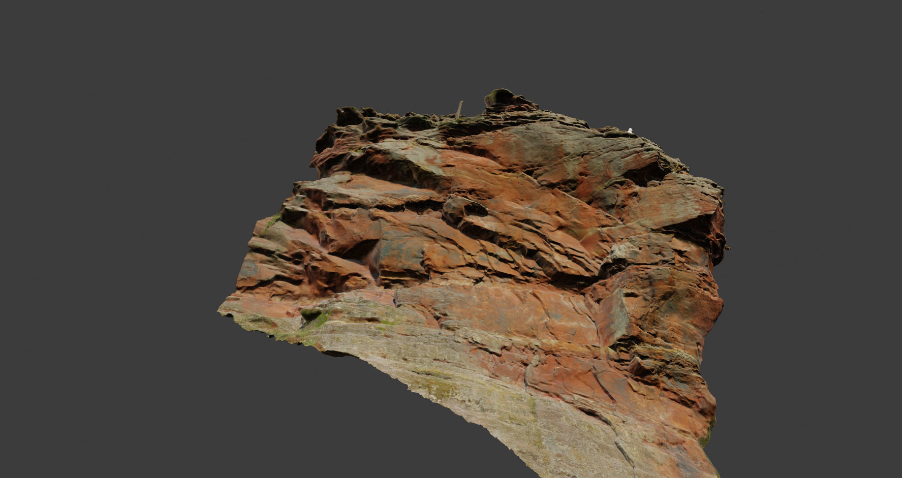 PBR Rocks Stone Forest Cliff Big Drone scan 3D model_8