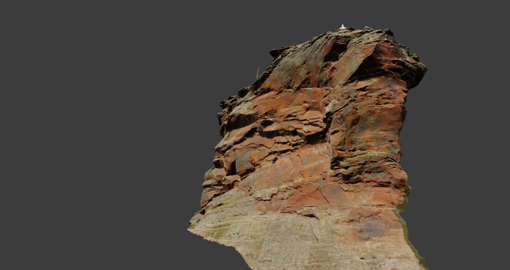 PBR Rocks Stone Forest Cliff Big Drone scan 3D model_9