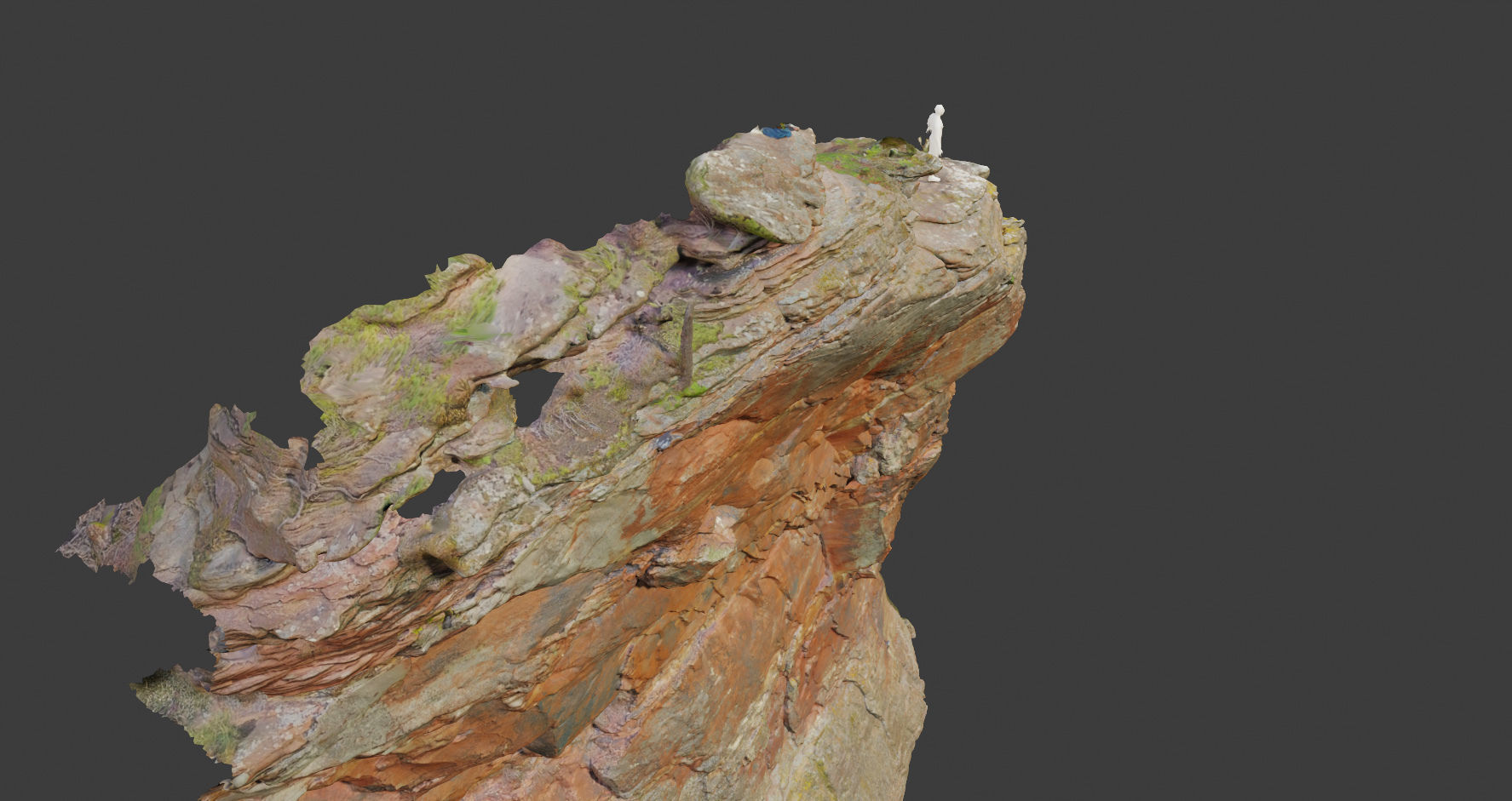 PBR Rocks Stone Forest Cliff Big Drone scan 3D model_6