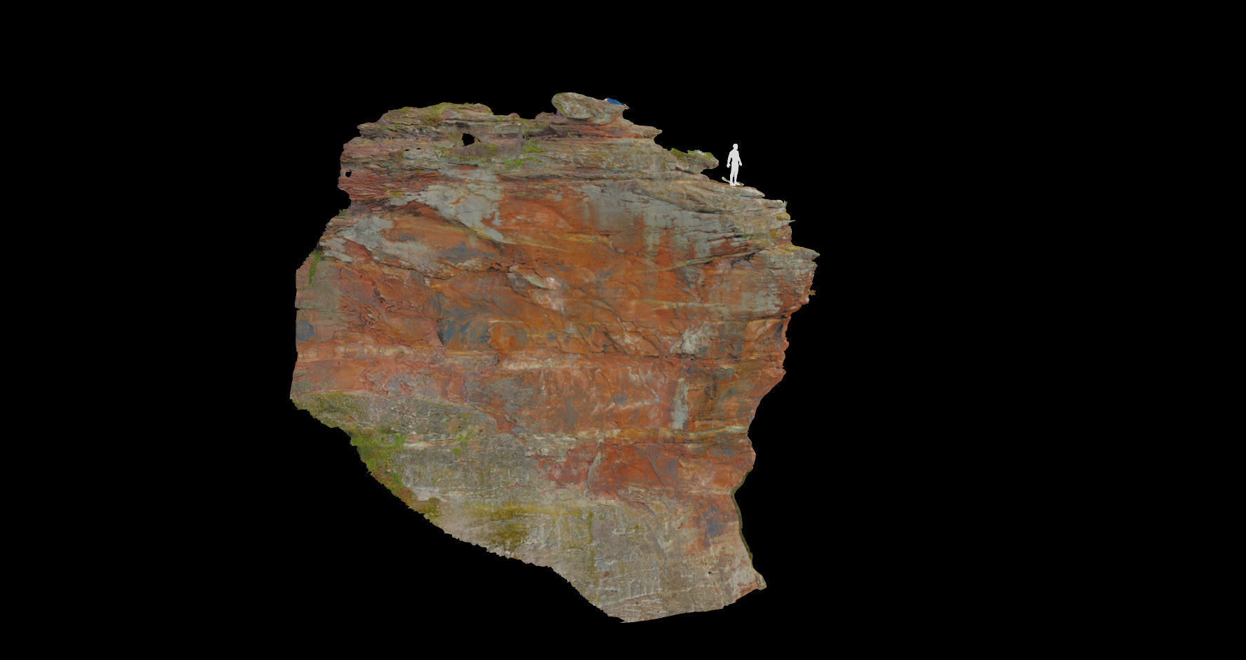 PBR Rocks Stone Forest Cliff Big Drone scan 3D model_4