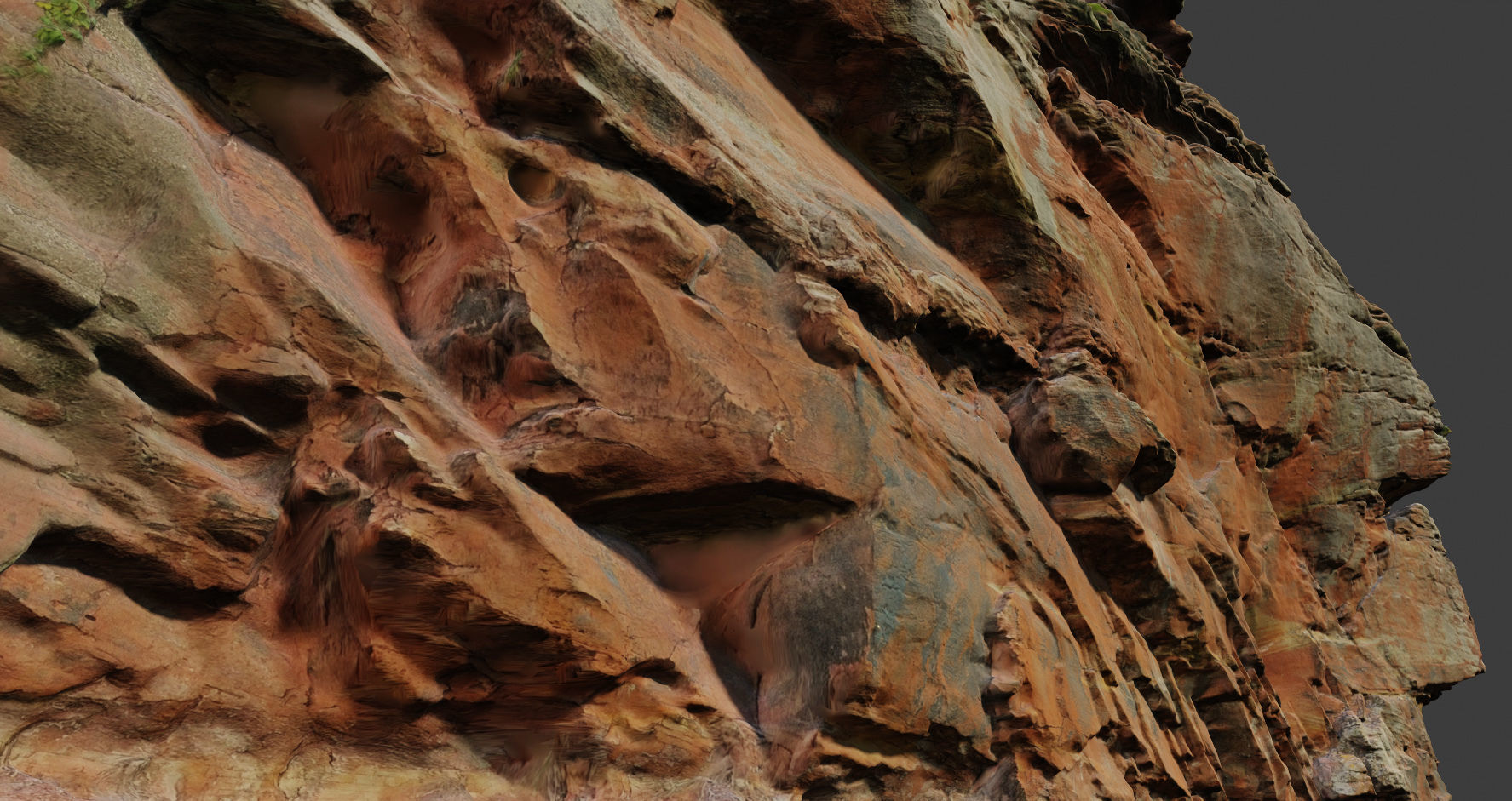 PBR Rocks Stone Forest Cliff Big Drone scan 3D model_13