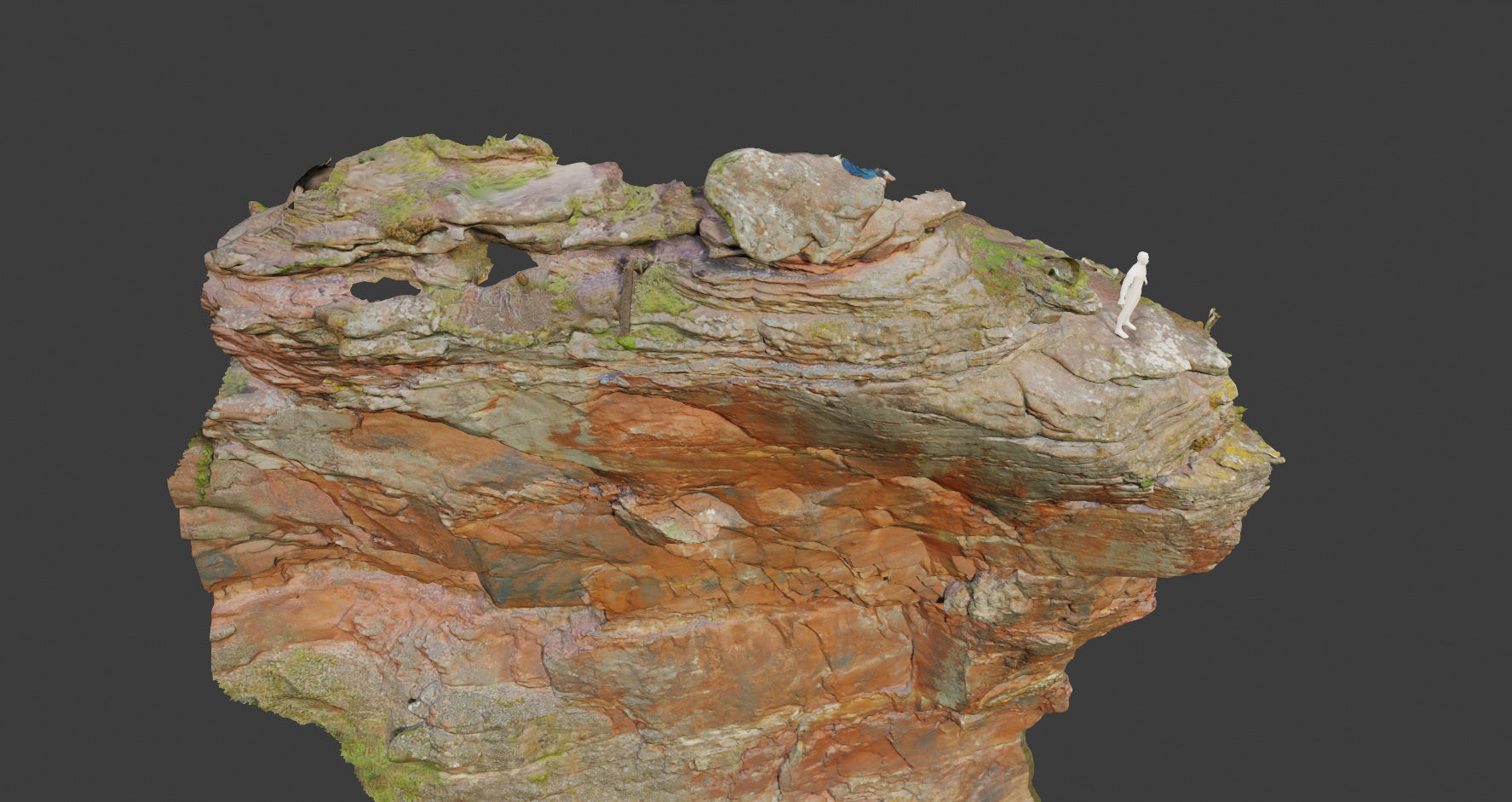 PBR Rocks Stone Forest Cliff Big Drone scan 3D model_5