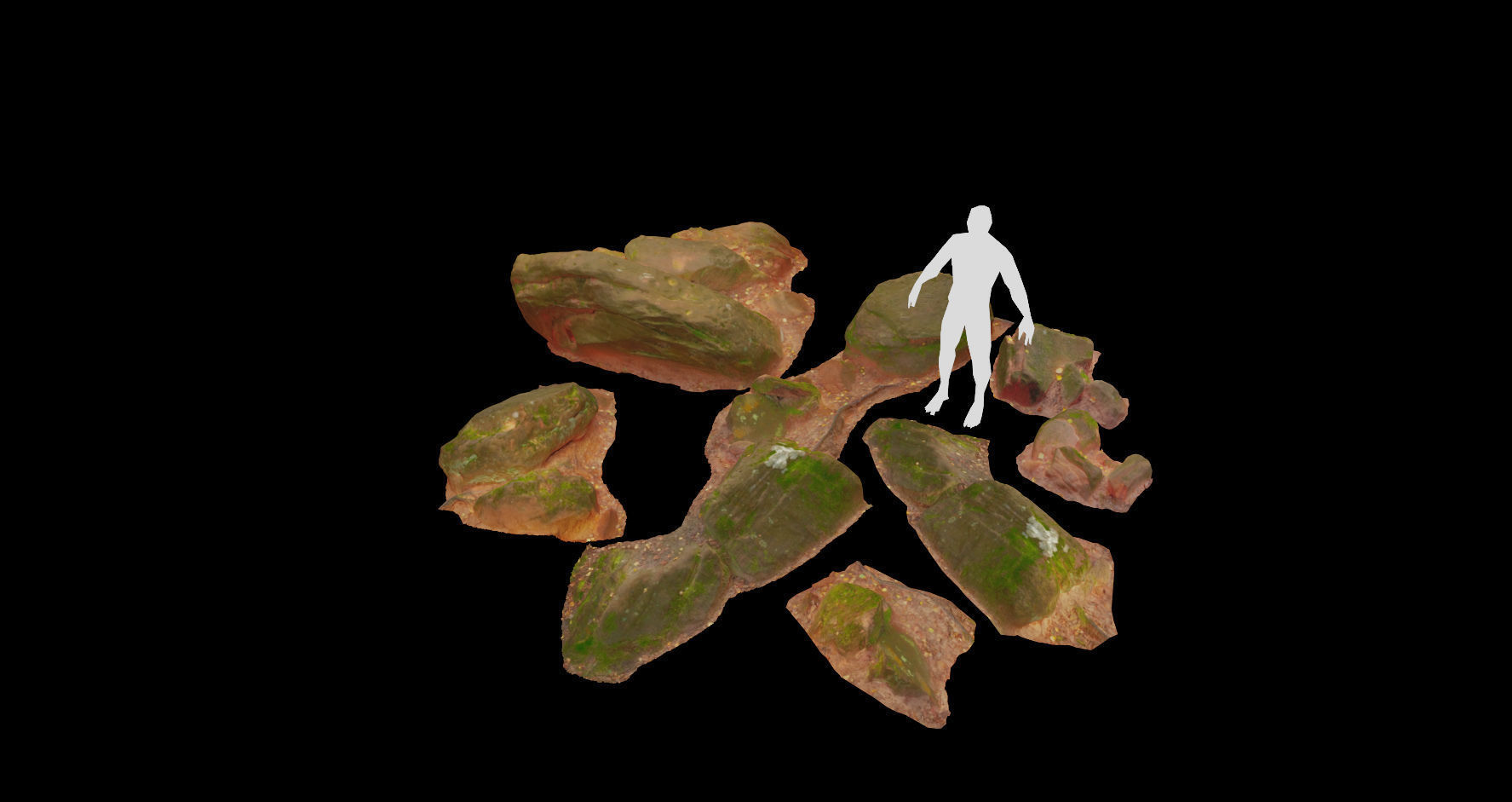 Rock stone sandstone Scans - 3D PBR Low Poly Pack 3D model_3