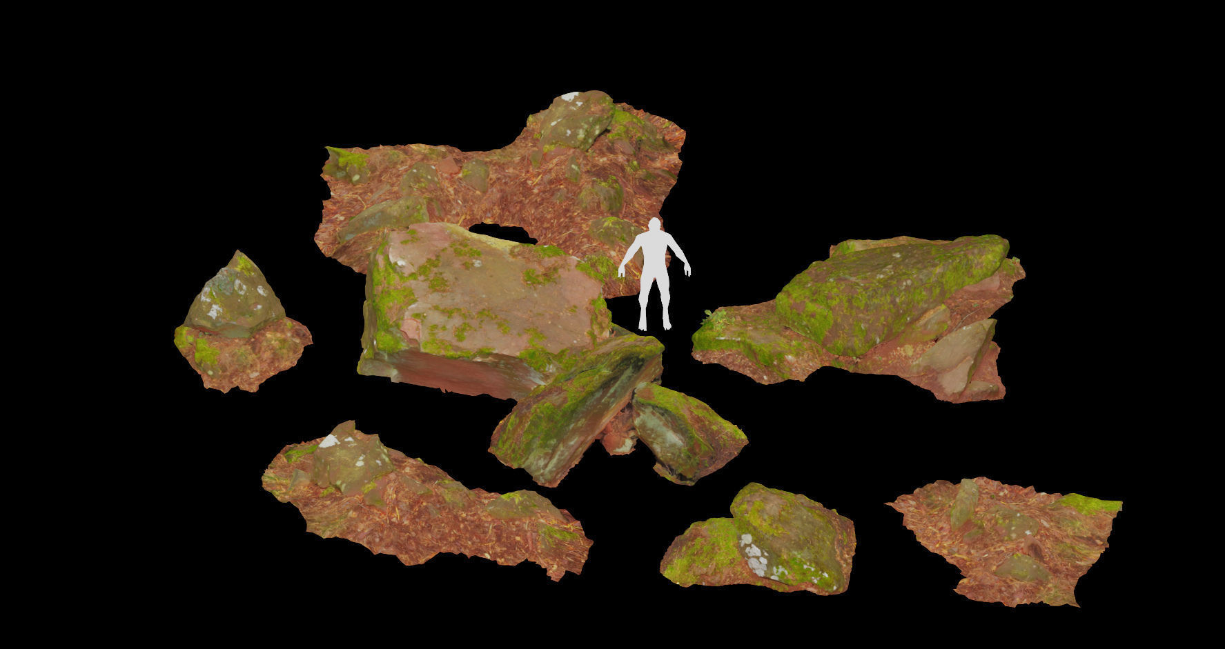 Rock stone sandstone Scans - 3D PBR Low Poly Pack 3D model_3