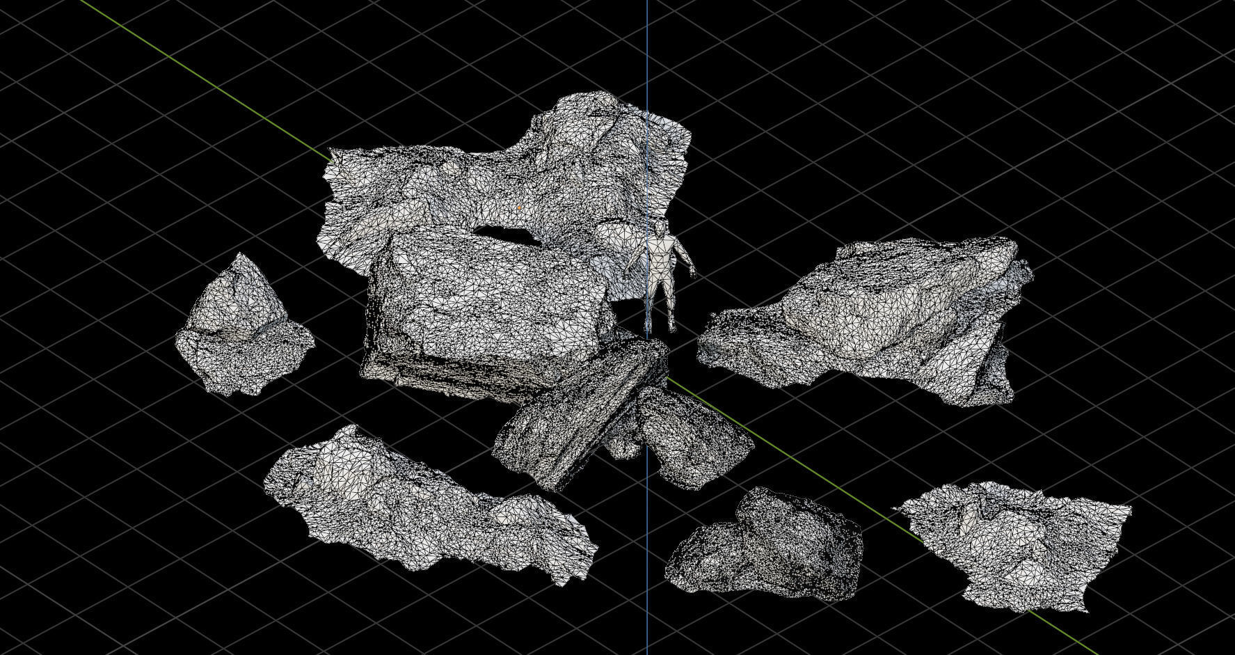 Rock stone sandstone Scans - 3D PBR Low Poly Pack 3D model_2