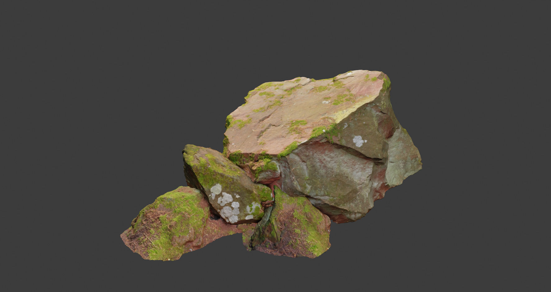 Rock stone sandstone Scans - 3D PBR Low Poly Pack 3D model_1