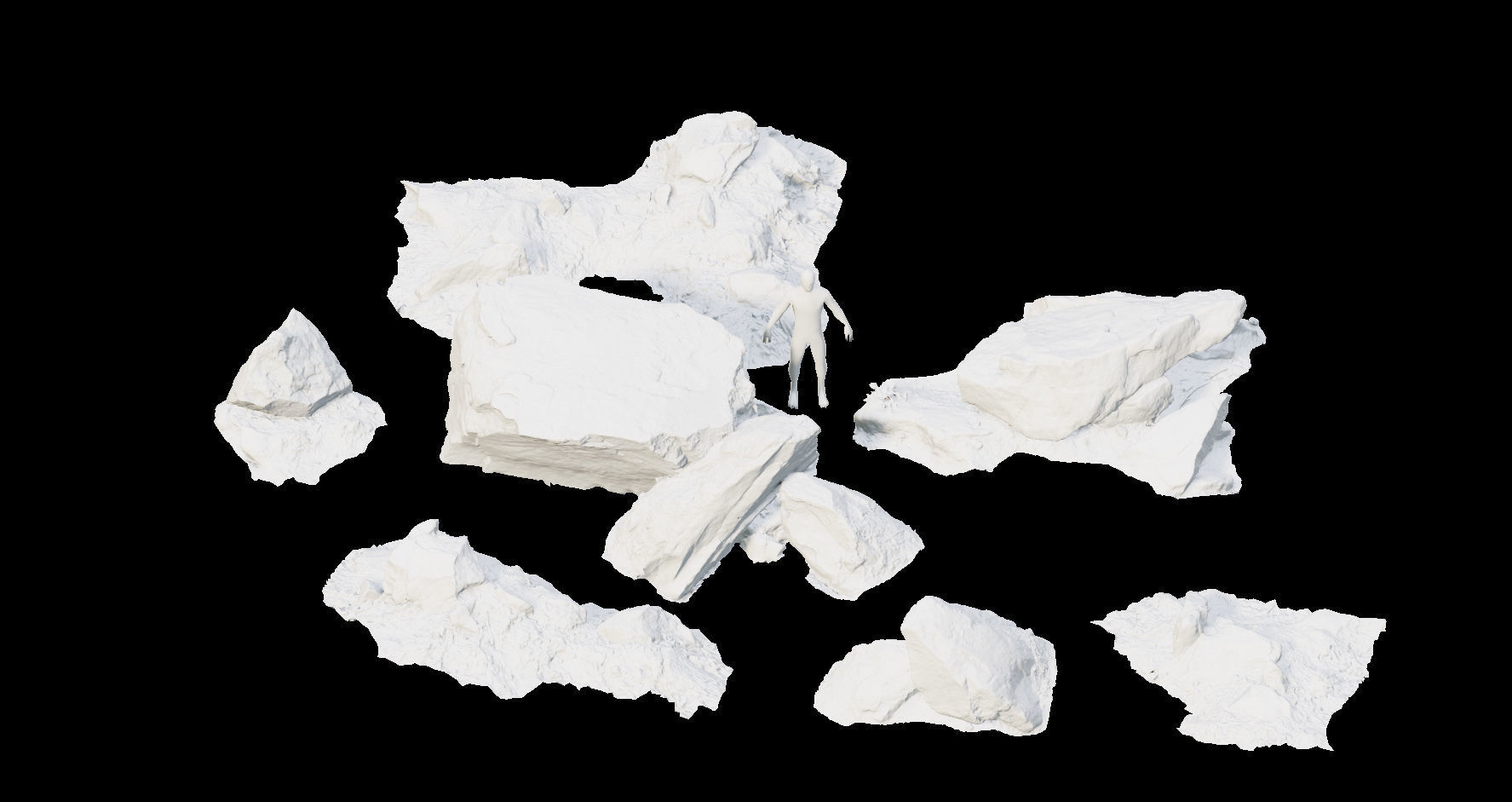 Rock stone sandstone Scans - 3D PBR Low Poly Pack 3D model_4