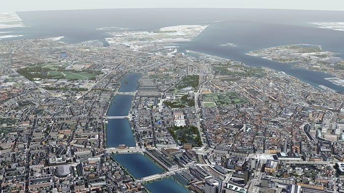 Copenhagen Denmark Low-poly 3D model 6
