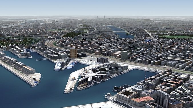 Copenhagen Denmark Low-poly 3D model 5
