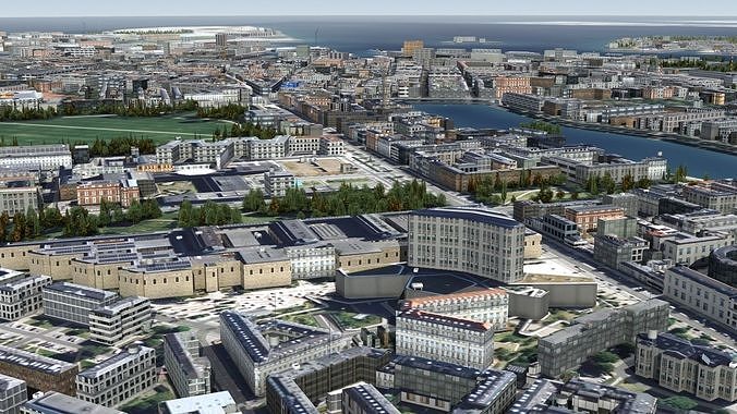Copenhagen Denmark Low-poly 3D model 2
