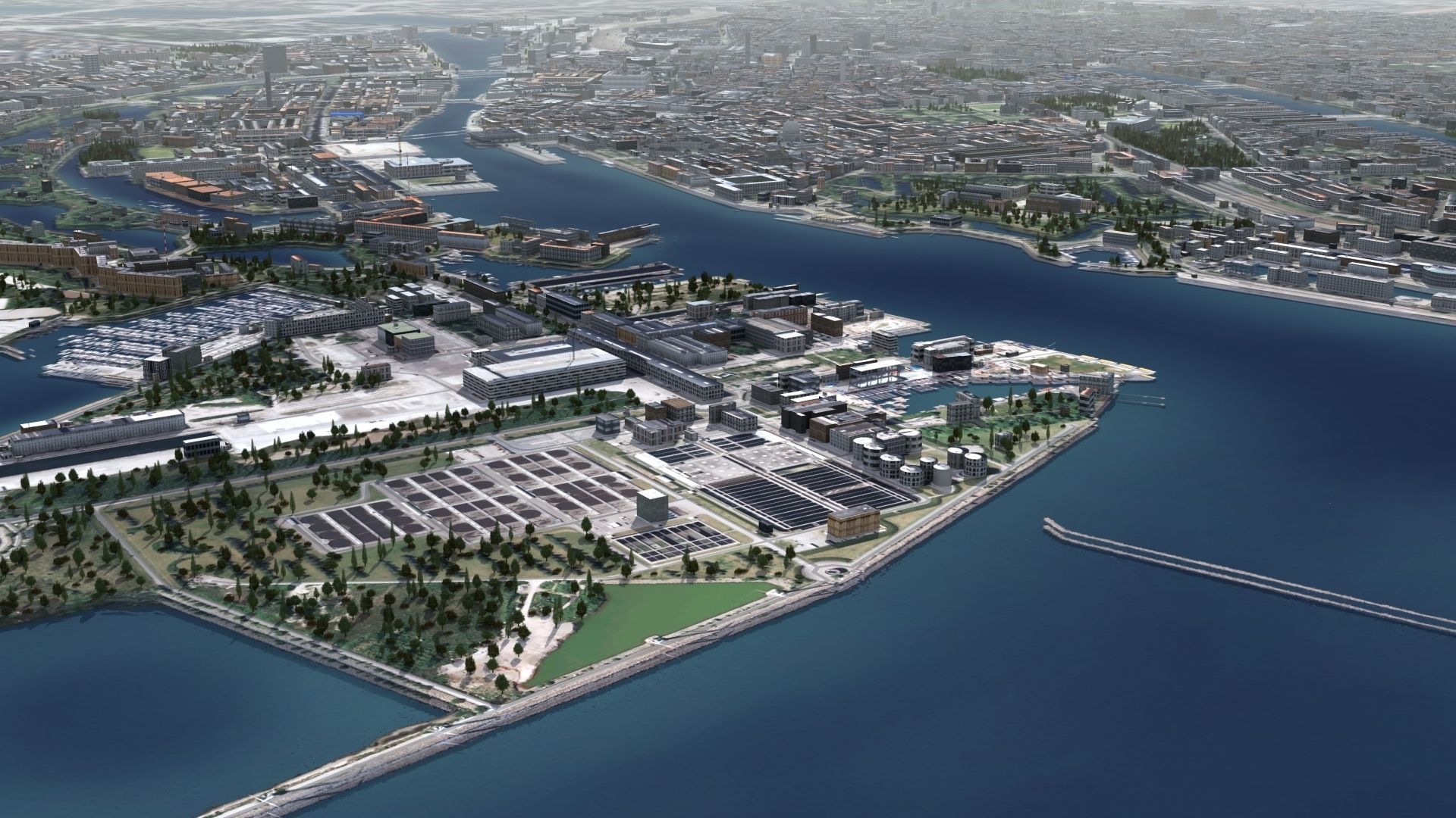 Copenhagen Denmark Low-poly 3D model_3