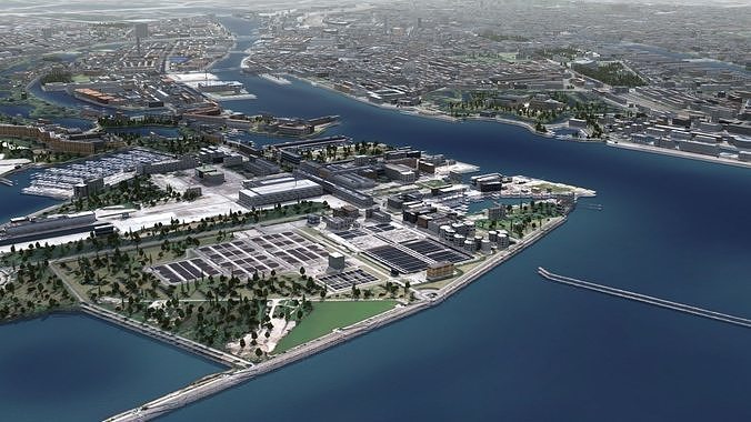 Copenhagen Denmark Low-poly 3D model 4