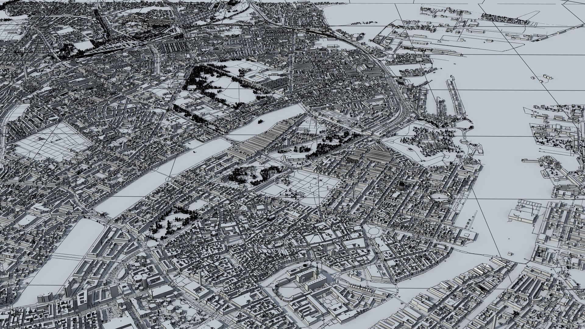 Copenhagen Denmark Low-poly 3D model_47