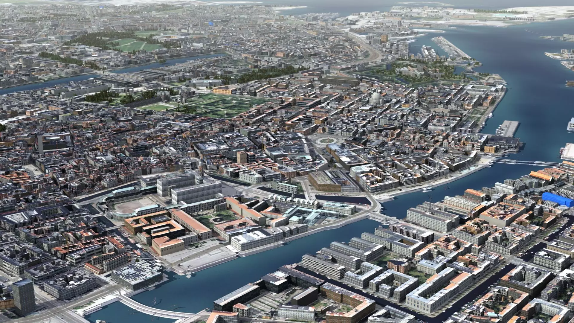 Copenhagen Denmark Low-poly 3D model_0