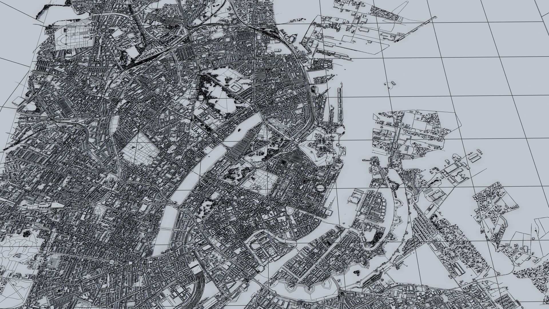 Copenhagen Denmark Low-poly 3D model_56