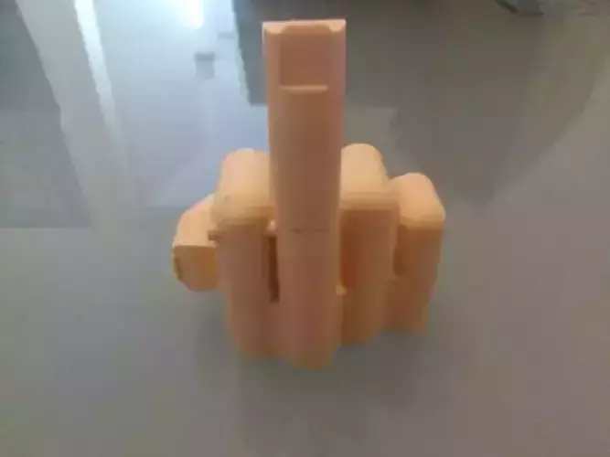 Middle Finger snap on    Stinkefinger 3D print model