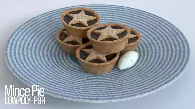 Mince Pie Low-Poly PBR