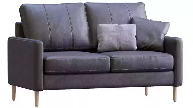 Block Jumbo loveseat leather sofa