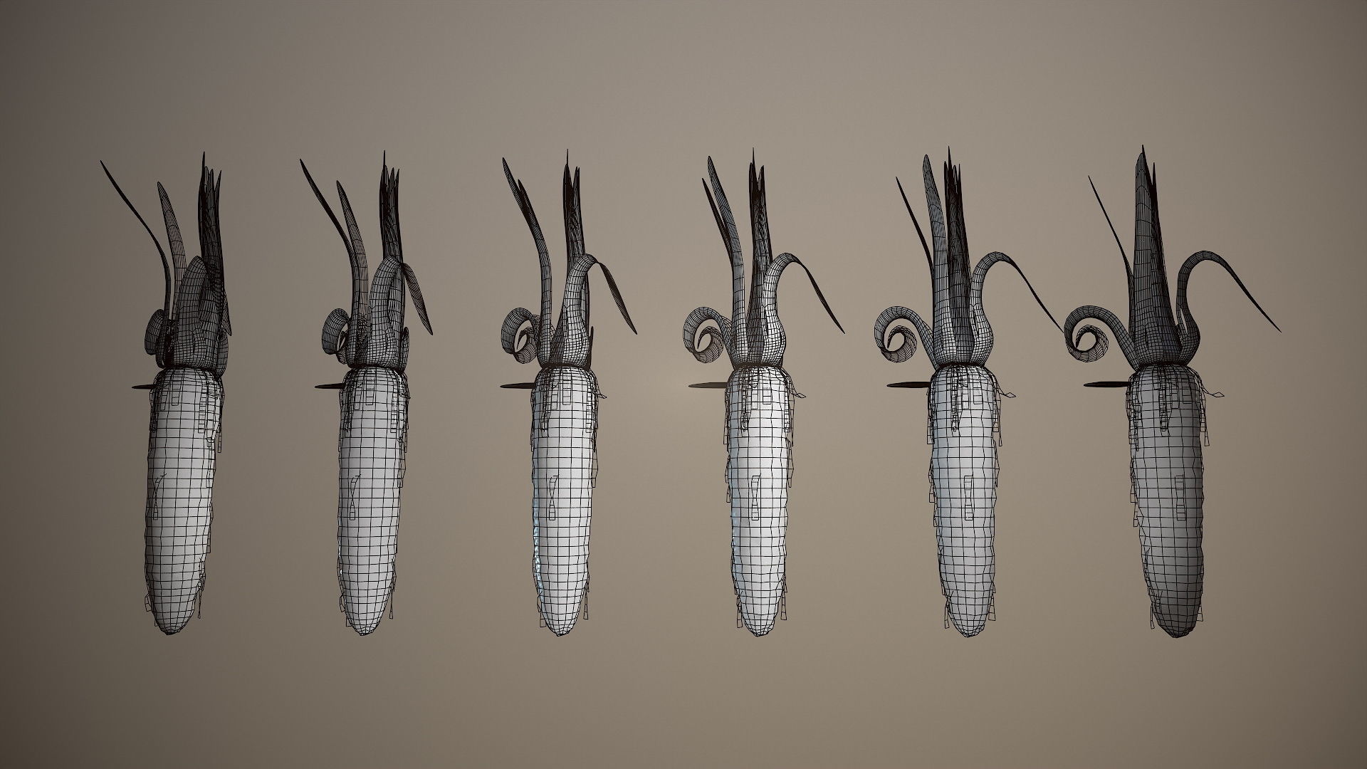 Multicolored Corn 3D model_7