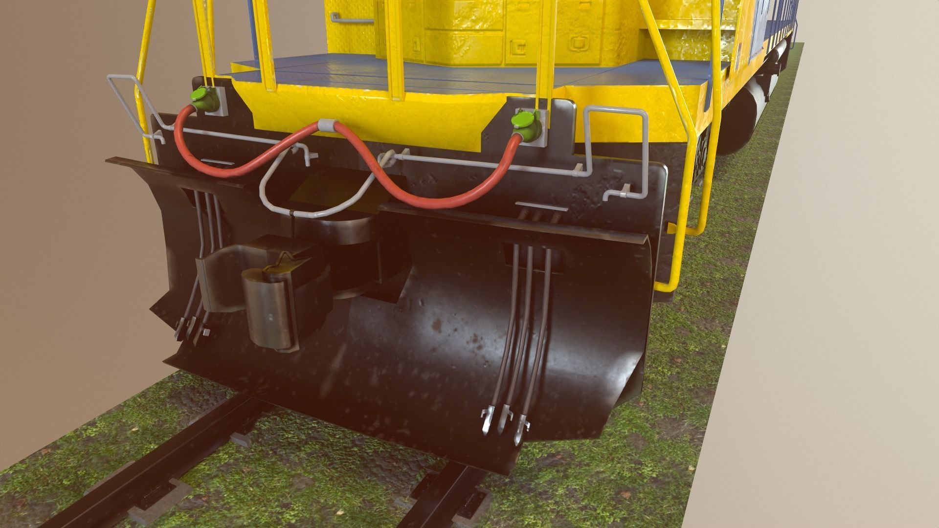 Locomotive Diesel Electric EMD SD40-2 Realistic Low-poly model Low-poly 3D model_18