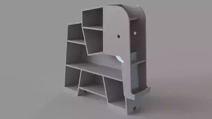 Elephant Grey Bookcase