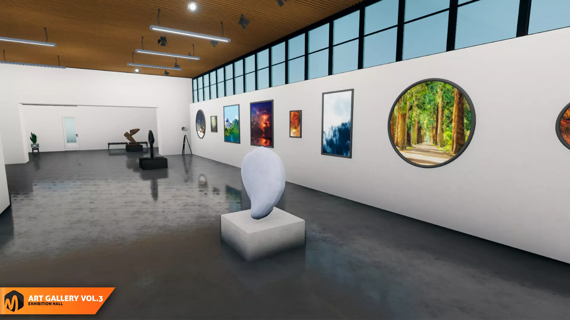 Art gallery Vol3 - exhibition hall 3D model_0