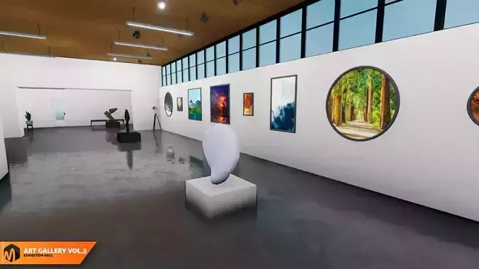 Art gallery Vol3 - exhibition hall 3D model