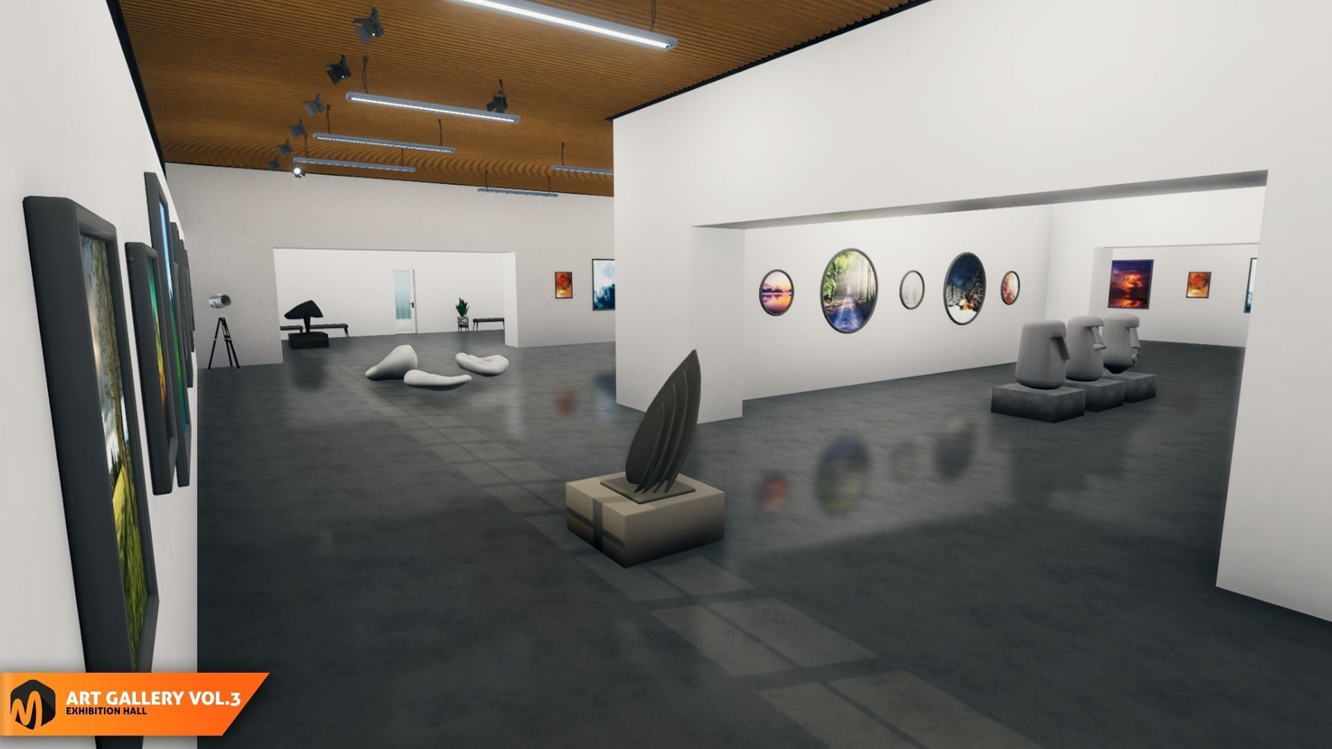Art gallery Vol3 - exhibition hall 3D model_4