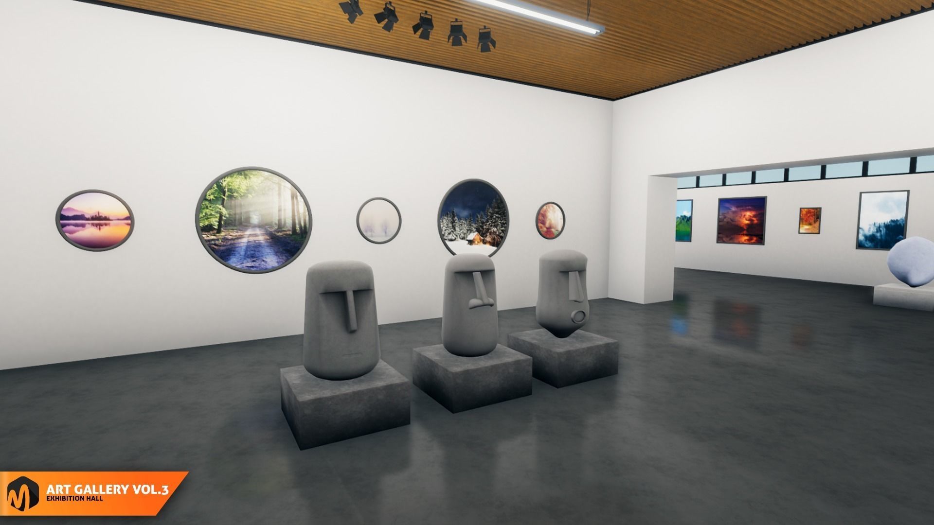 Art gallery Vol3 - exhibition hall 3D model_5